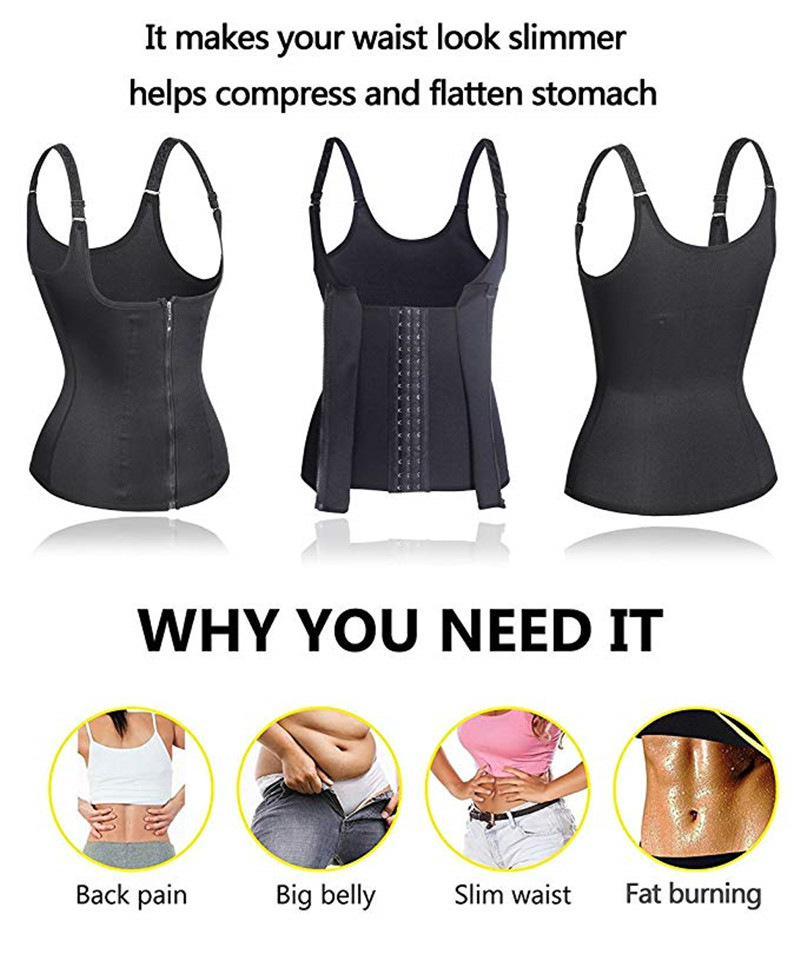 Solid Color Vest Waist Support Gather display picture 3