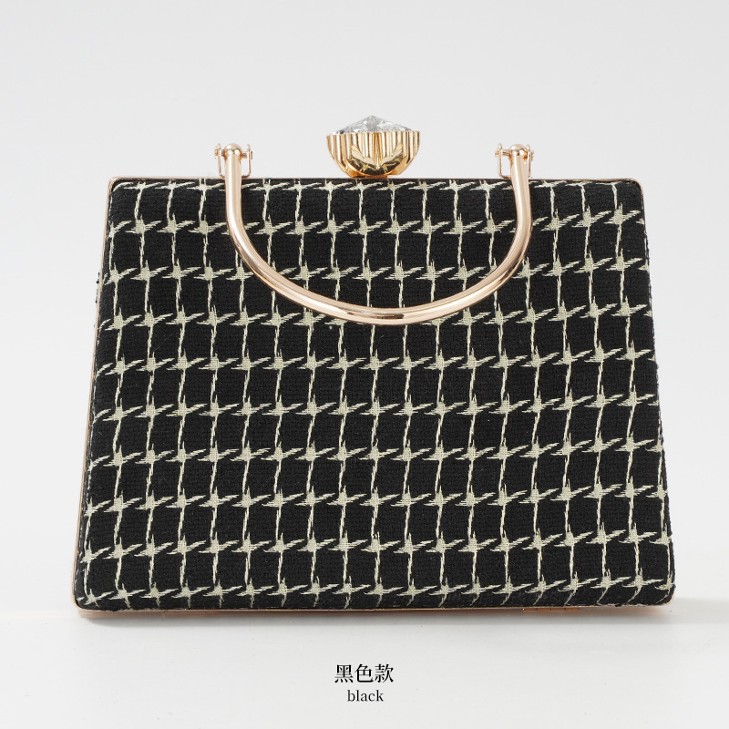 Transfronterizo nuevo invierno estilo Chanel bolso de noche de gama alta moda todo fósforo bolso de lana bolso del banquete para las mujeres