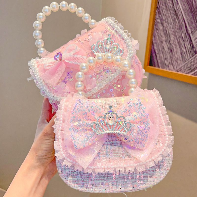 1 de junio regalo de la princesa de Estonia bolsos de hombro bolsos de niños lindos bolsos de hombro de moda bolsos de perlas para niñas