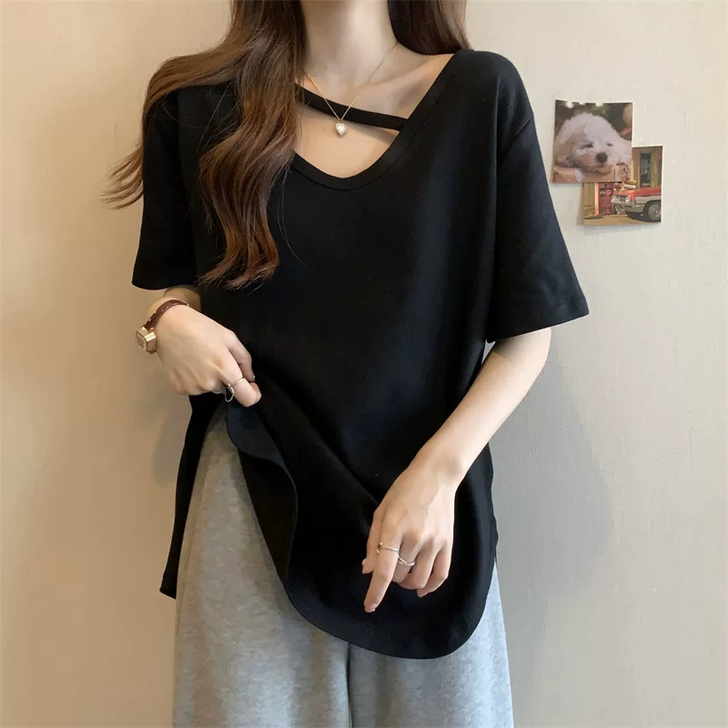 Летняя модная одежда, футболка, плюс сайз, oversize, с коротким рукавом