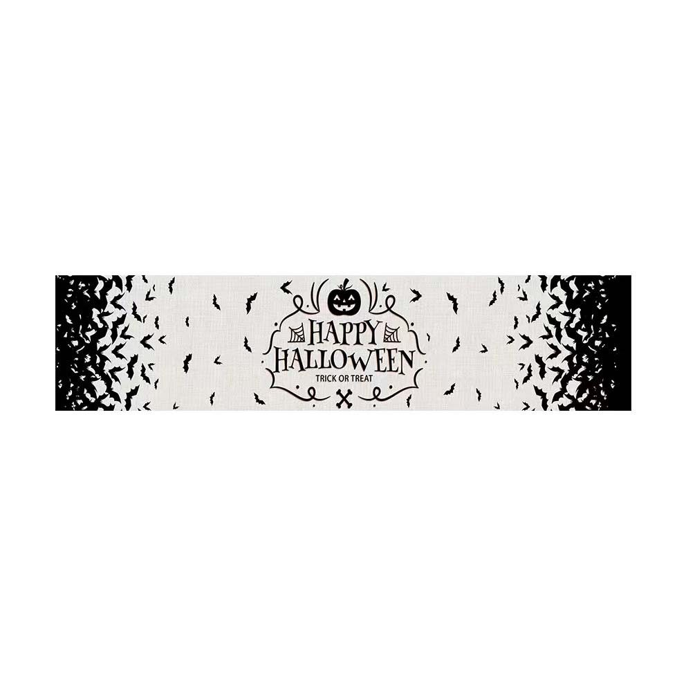 Transfronterizo 2024 Amazon nuevo Halloween calabaza festivales lino tabla bandera tabla de mesa comedor tabla de té tabla de bandera