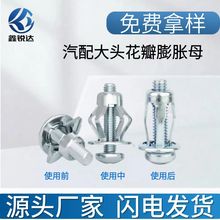 厂家批发花瓣螺母捷克空心铁皮膨胀管子拉铆铆钉螺丝固定卡扣