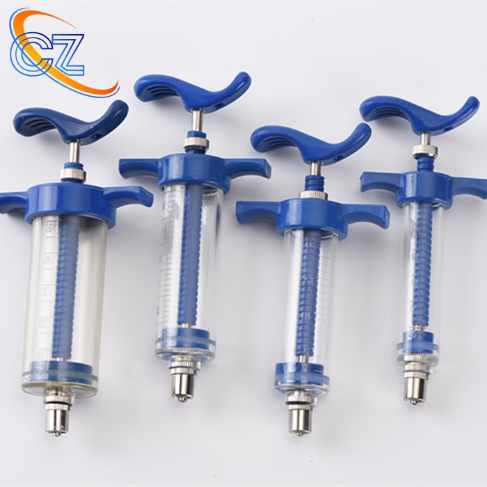 jeringa ajustable TPX 10ML 20ML 30ML 50ML jeringa veterinaria jeringa de acero plástico azul
