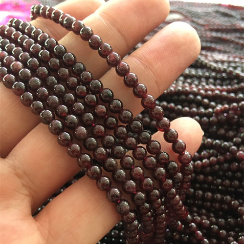 Richong Natural Garnet Round Bead Long Chain Scatter Bead Jewelry Bracelet Wholesale