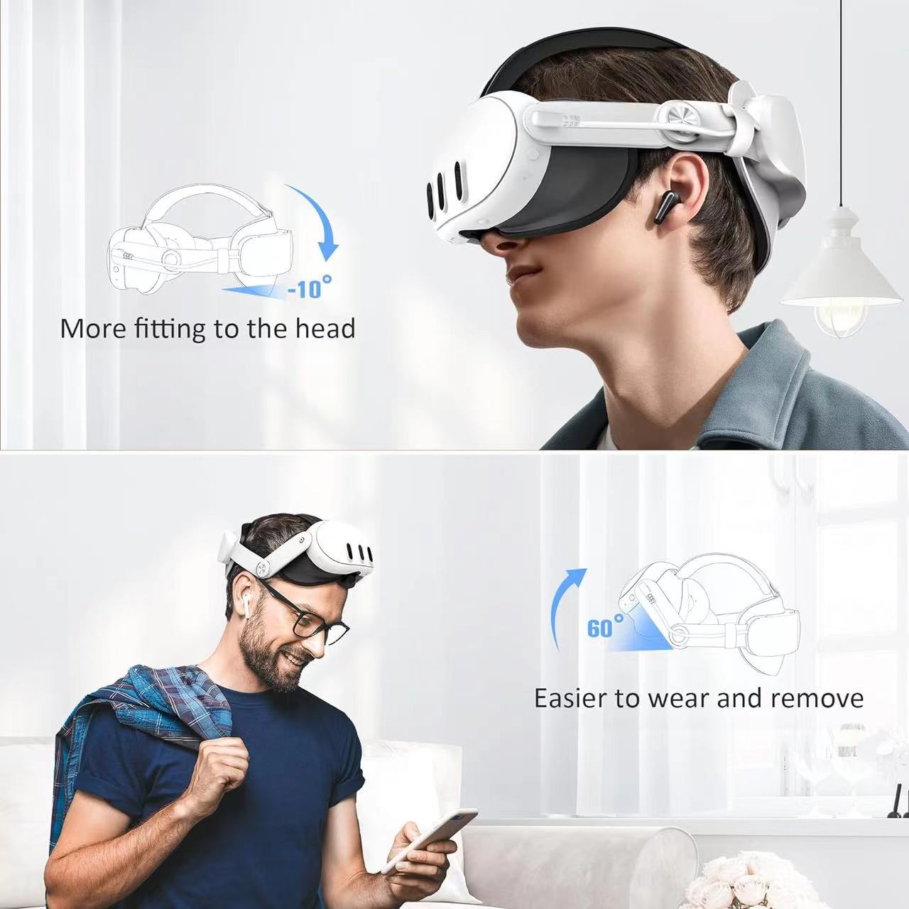 The new Oculus quest3 headset RGB adjustable headset 6000 mah VR headset accessory Item Picture