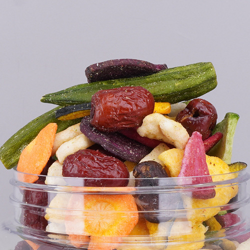 Comprehensive Vegetable Dry Fruits Mixed Snacks, Fruit and Vegetable Crisps, Okra and Mushroom Crisps, Children's Snacks