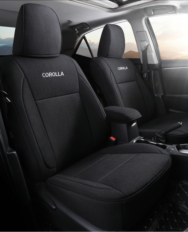 Toyota Corolla One Car One Edition Special Special Four Seasons Full Surrounded Linen Car Cushion Five-seat Car Seat Cover