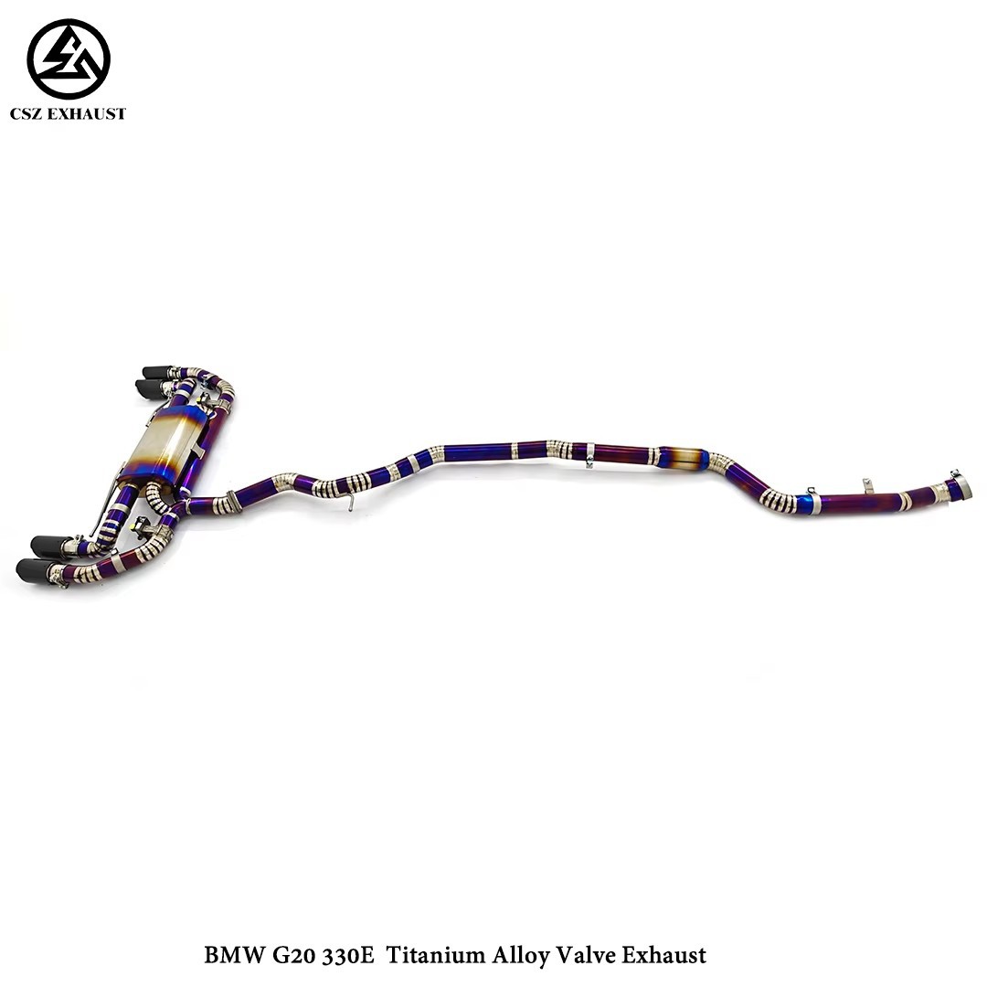 Suitable for BMW G20 320E 330E hybrid titanium valve-type silencer rear exhaust pipe