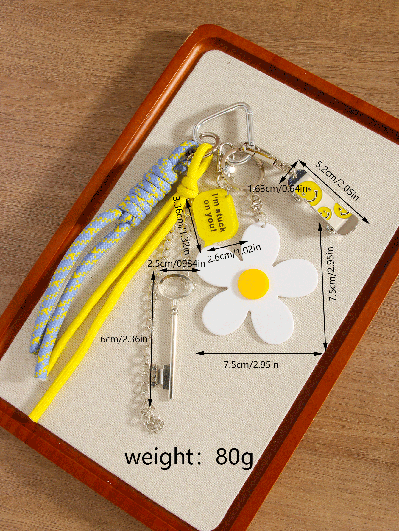 67g Weight Bag Pendant Classification 1 Piece Quantity 1 Piece All Seasons Resin Daisy Bag Pendant