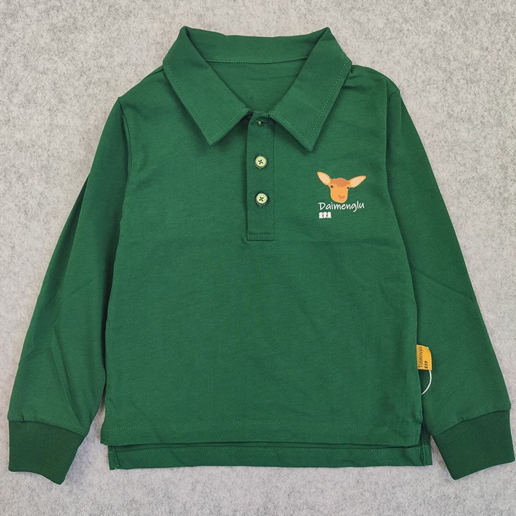 2024 nuevos niños camiseta de la escuela primaria calidad de los estudiantes drapeado de fondo camisa de Polo de manga larga jardín de infantes