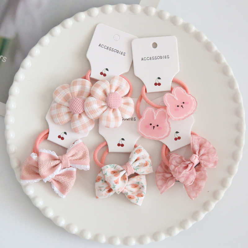 Kid's Cute Geometric Bow Knot Cloth Hair Tie display picture 11