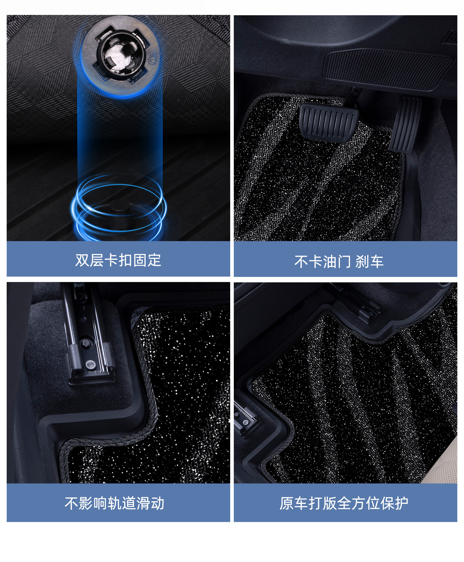 Suitable for Geely Xingyue L, Boyue, Xingrui, and Xingyuan, Upper Carpet Floor Mats, Starry Sky Carpet, Faux Cashmere Mat, Dirt-Resistant and Waterproof