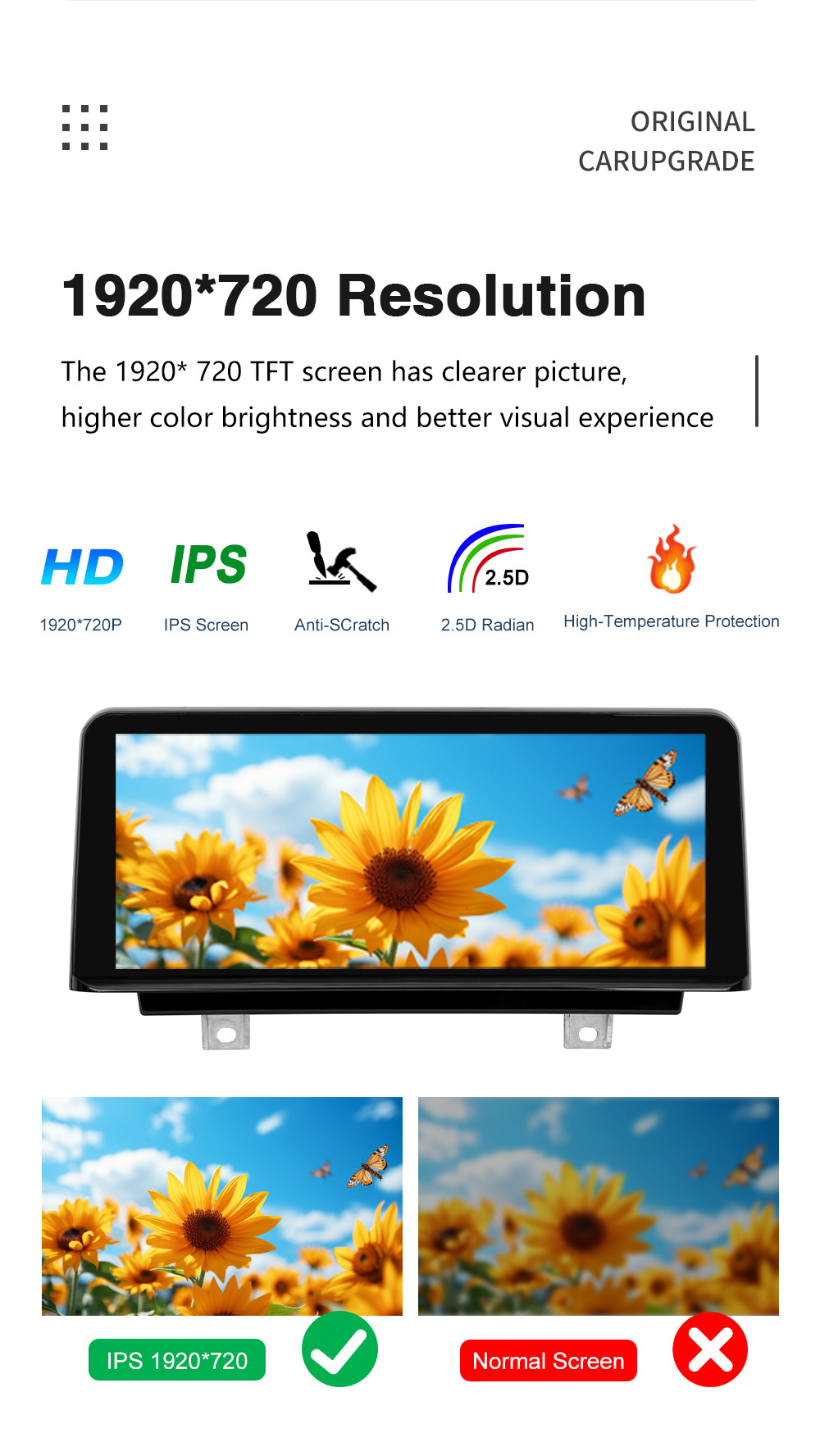 10.25 "Wireless CarPlay Display for 3 Series/4 Series NBT Radio Player Linux Touch Screen