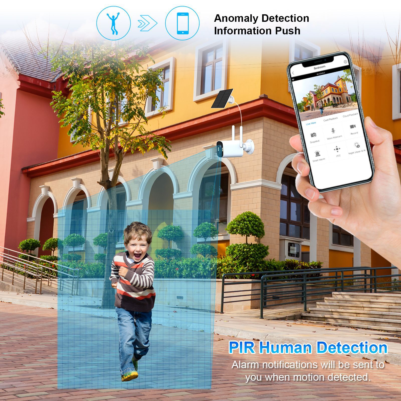 Fuente fábrica perno solar exterior batería de baja potencia comercio exterior explosión transfronteriza impermeable cámara de vigilancia HD