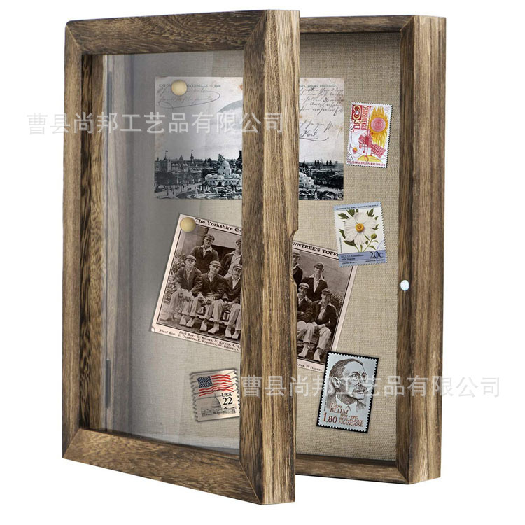 Wooden Photo Frame Flip With Lock Wooden Shadow Box Display Box Medal Photo Memory Box Dried Flower Specimen Box Wholesale Wooden Photo Frame Flip With Lock Wooden Shadow Box Display Box Medal Photo Memory Box Dried Flower Specimen Box Wholesale