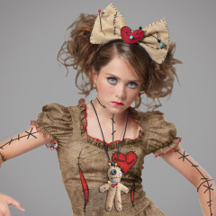 新商品ハロウィンwoodoo人形ネックレスカチューシャ衣装アクセサリーアイテムコスプレ演出衣装ヘアアクセサリー