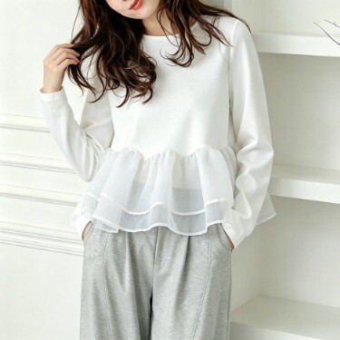 Cross-Border Rakuten Export Japanese Women's New Fashion Loose-Fitting Faux Two-Piece Mesh Patchwork Thin Long-Sleeve T-Shirt Top for Women Cross-Border Rakuten Export Japanese Women's New Fashion Loose-Fitting Faux Two-Piece Mesh Patchwork Thin Long-Sleeve T-Shirt Top for Women