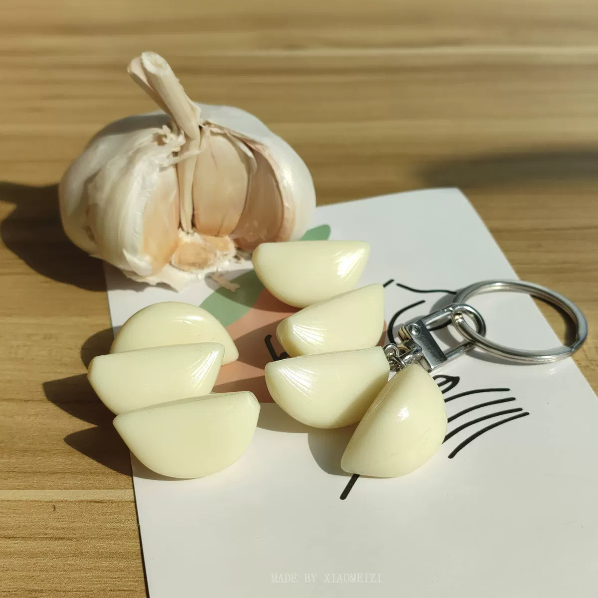 Симулятор ключей из чеснока новый мужской и женский школьный портфель подвеска оригинальная индивидуальная еда веселая забавная ювелирная подвеска