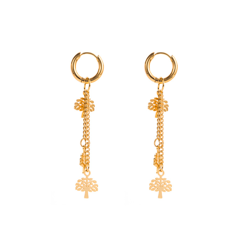 Fashion Heart Shape Titanium Steel Plating Drop Earrings 1 Pair