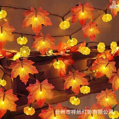 LED枫叶灯串餐厅卧室装饰仿真串灯婚庆场景感恩节布置丰收节灯串