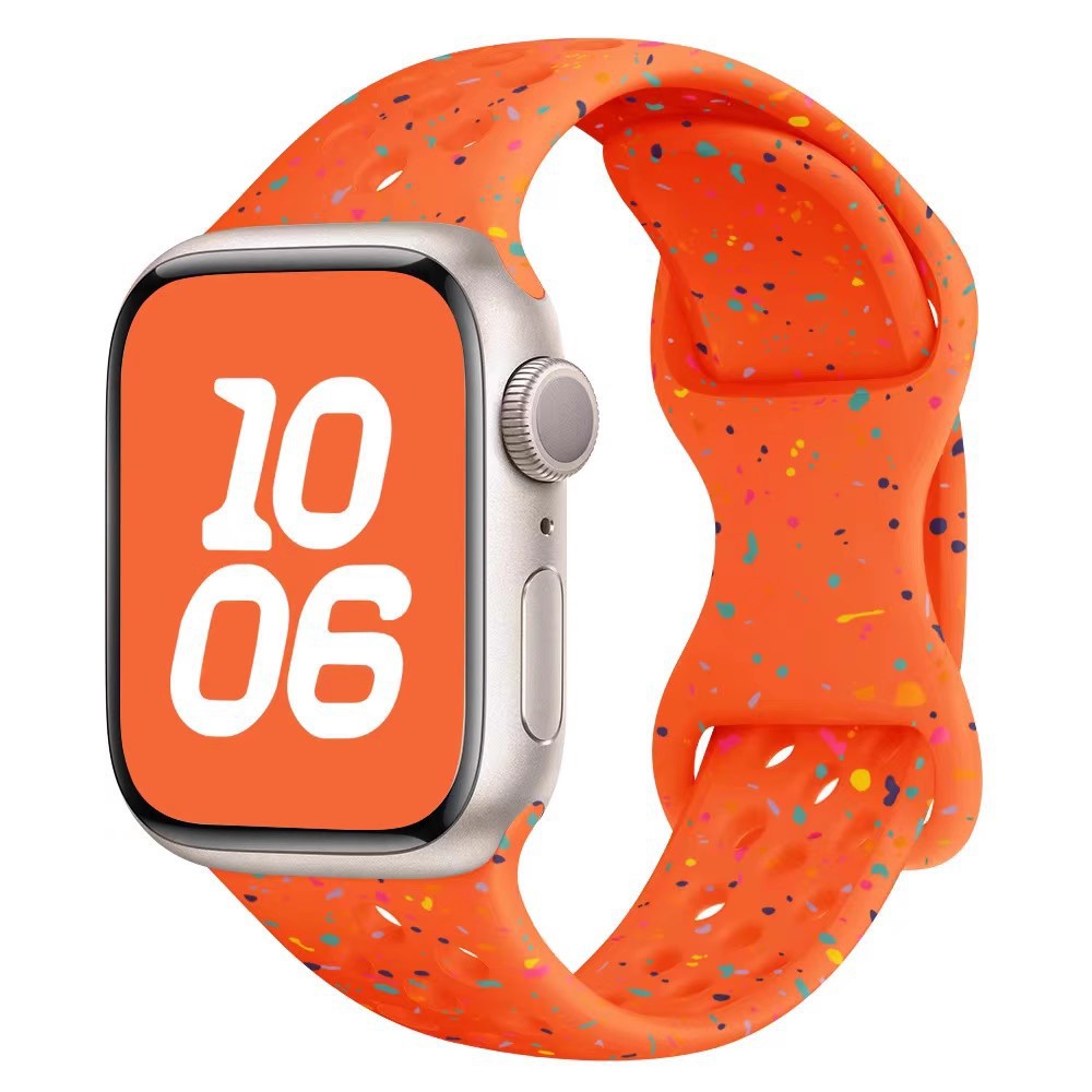 Compatible with iWatch 11, S9, S10 Sport Silicone Hollow-out Summer New Style 8-Color Chips S11 Men's 7 Women's Premium