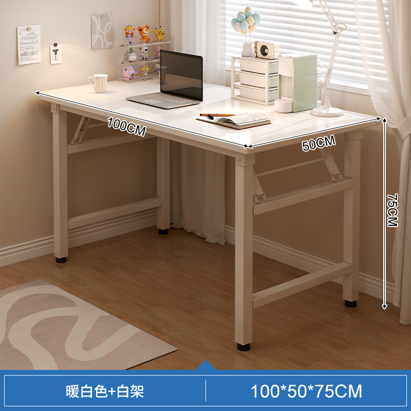 Mesa plegable, dormitorio de niñas, escritorio doméstico, escritorio de computadora simple, tabla rectangular, tabla larga, pequeño escritorio de trabajo image 8