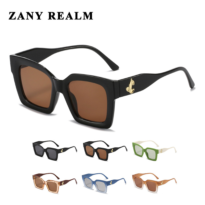 Gafas de sol cuadradas con montura de color degradado, gafas de sol de calidad para comercio exterior transfronterizo, resistentes a la radiación, suministro directo de fábrica.