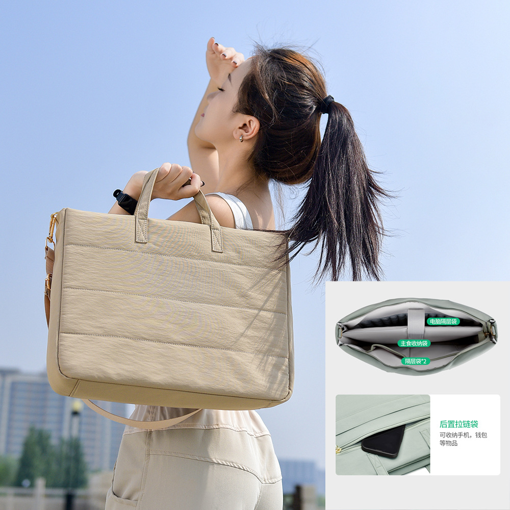 Bolsa de hombro portátil de negocios 14 pulgadas 15.6 pulgadas bolsa de computadora bolsa de aire compartimiento bolsa de portátil