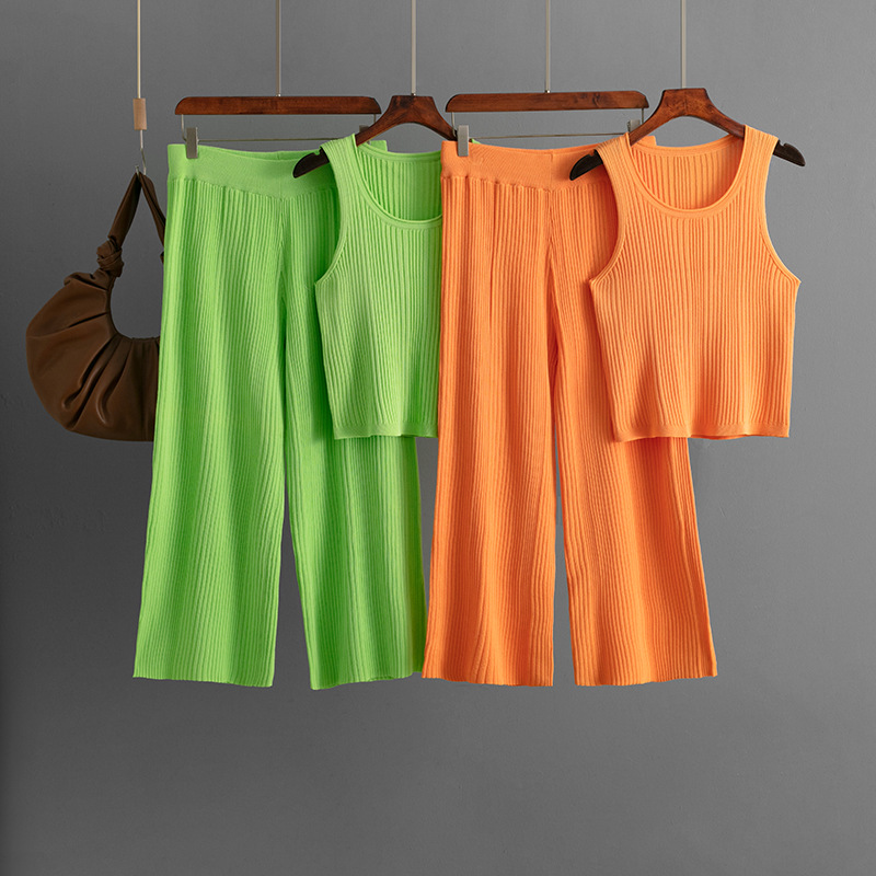 Summer Inner Wear Women round Neck Sleeveless Top Knitted Two Piece 5 Summer Inner Wear Women round Neck Sleeveless Top Knitted Two Piece