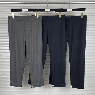 TB Summer New Small Foot Cropped Pants Suit Pants Casual Fashion Comfortable Men's and Women's Classic Three-color Ribbon