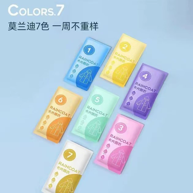 Дождевик-пончо для путешествий, концертов, парков развлечений, с завязками, семицветный, на заказ, оптом, водонепроницаемый, одноразовый.