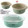 Nordic green 6-piece set [extra large + large + medium] 3 outer basin + 3 inner net-[Food grade] drain basket [outer basin + inner net] can be used separately