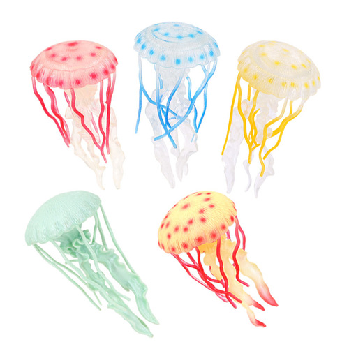 Cross-border children's early education cognitive marine life model soft rubber animal toy jellyfish jellyfish birthday gift ornaments