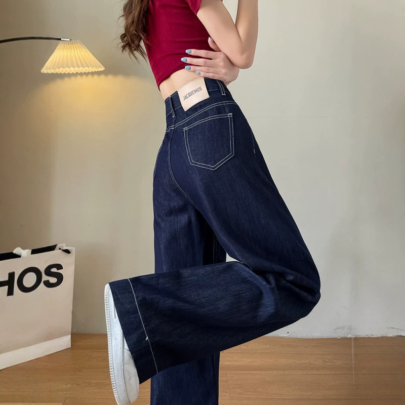 Tencel Wide-Leg Jeans for Women, Summer Thin Style, 2026 New Model, Slimming and Drapey Straight-Leg Ice Silk Jeans A11658 Tencel Wide-Leg Jeans for Women, Summer Thin Style, 2026 New Model, Slimming and Drapey Straight-Leg Ice Silk Jeans A11658