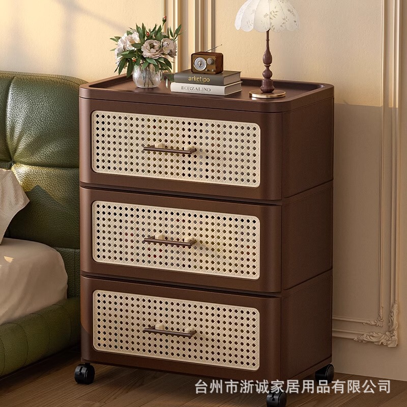 Large Drawer-Style Storage Cabinet with a Vintage Style, Snack Cabinet, Storage Cabinet for Narrow Spaces, Household Organizer for Bedroom and Living Room, Toy Storage Box