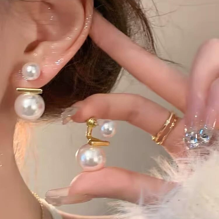 Серьги, ретро серебряная игла из жемчуга, стиль высшего качества, французский стиль, глаз змеи