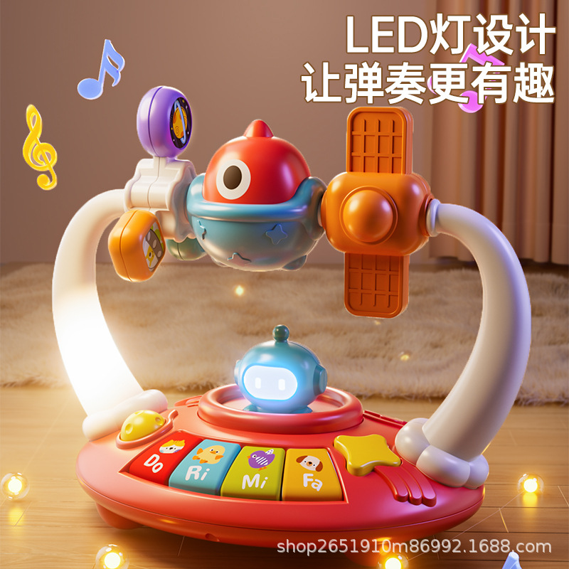 Tambor Musical Multifuncional para Niños de Plástico Con Música Con Luces para Bebés
