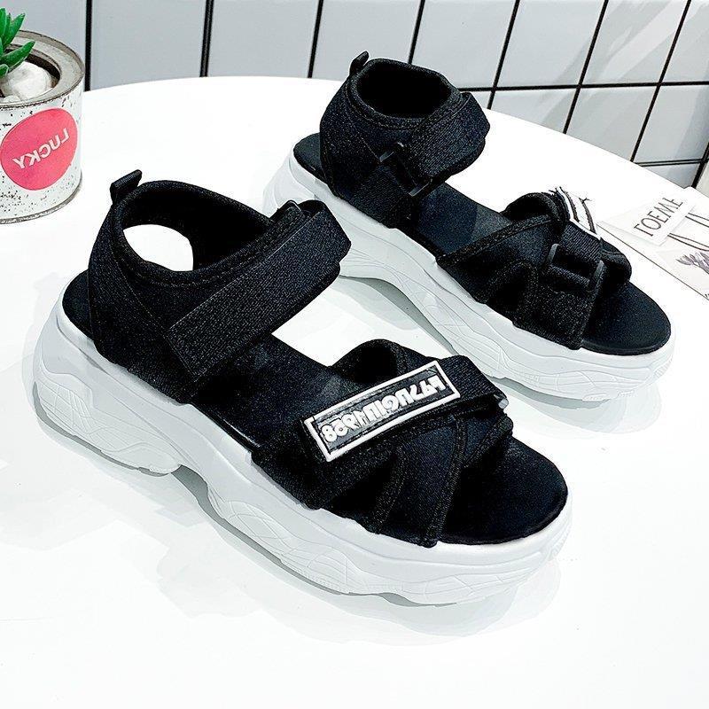 Versatile Pinecake in velcro per studentesse Edizione coreana 2024 Estate e autunno Nuovo popolare Internet Papà con suola spessa_voghion.com