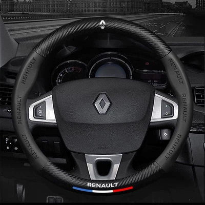 Modification Ultra-Thin Anti-Slip Four-Season Universal | Steering wheel cover - round-renaultblack-38cm