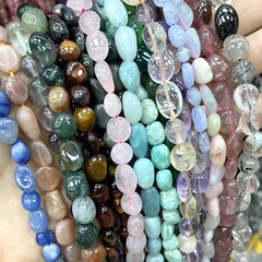 8-10mm天然随形石散珠紫水晶瑪瑙直穴砕石diyアクセサリー不定形ビーズ