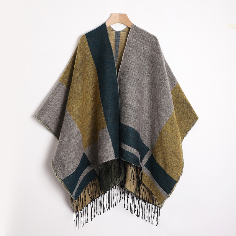 Qinghai Tibet Chaka Salt Lake Tourist Extra Large Split Shawl For Women Style Thickened Cape Ethnic Air Conditioning_voghion.com