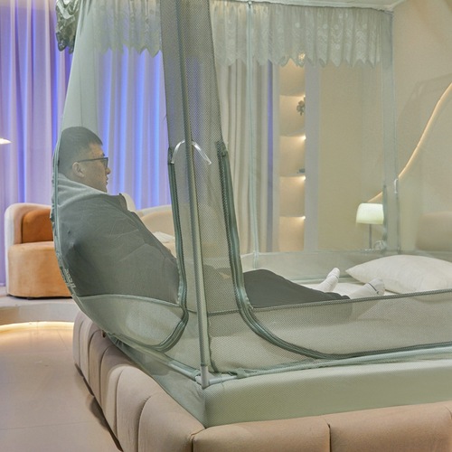 A-class baby and maternal three-door seated bed mosquito net U-shaped back-bottom full enclosure anti-fall mosquito net with thickening and encryption for wholesale