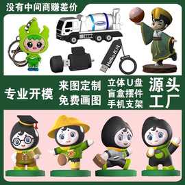 开模定制卡通U盘16g32g64g128g高速创意个性可爱u盘4g8g礼品优盘