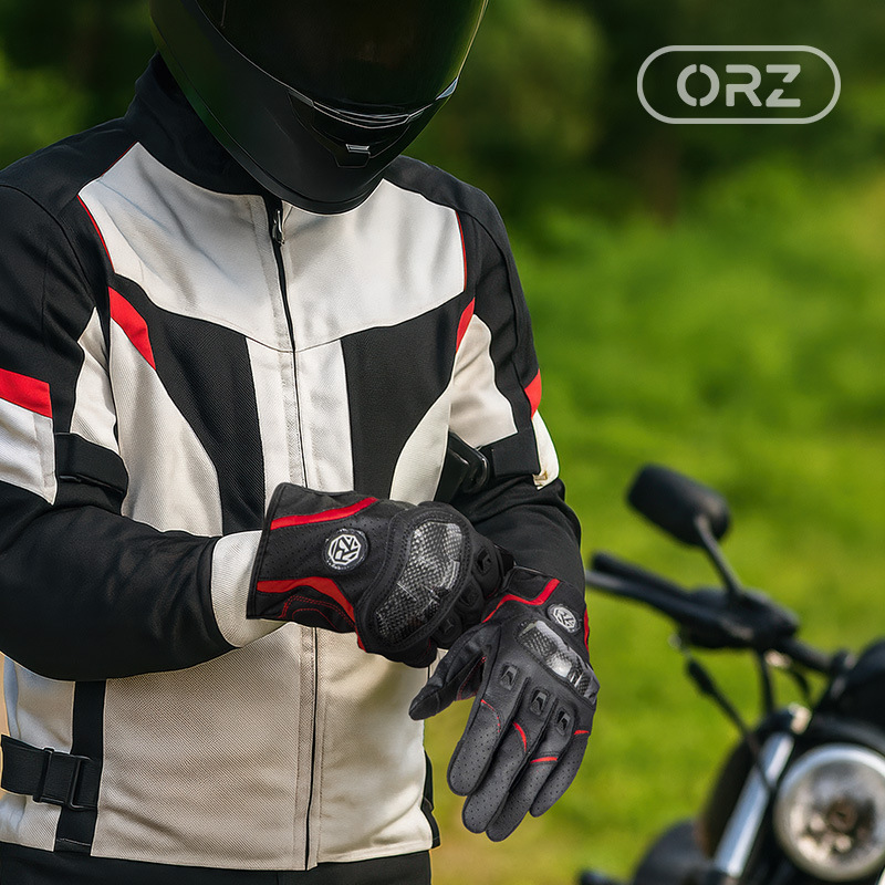 Motocicleta Guantes de verano Fibra de carbono Finger Full Finger Locomotora Cabalgando Anti-caída Ropa de protección de caballero Four Seasons Universal