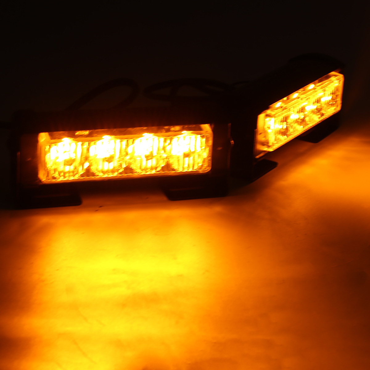 Car Truck Modified 4LED Dual 8LED Grille Strobe Warning Light