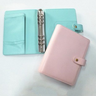 Customized New Pu Detachable Loose-Leaf Book, Macaron Color Multi-Functional Universal Manual, Logo Can Be Printed
