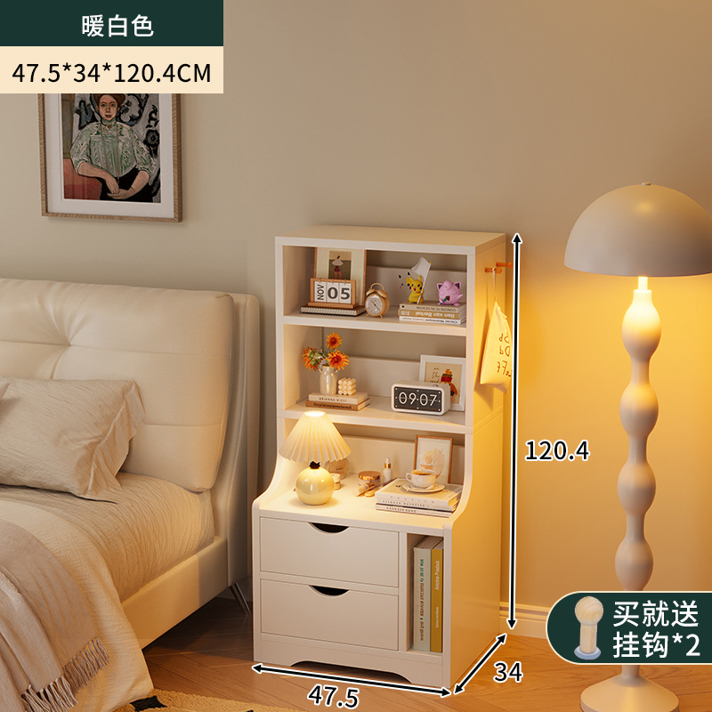 Tablero de cabecera simple y moderno tipo pequeño estante de almacenamiento multifuncional estante de libros de dormitorio casero armario de cabecera
