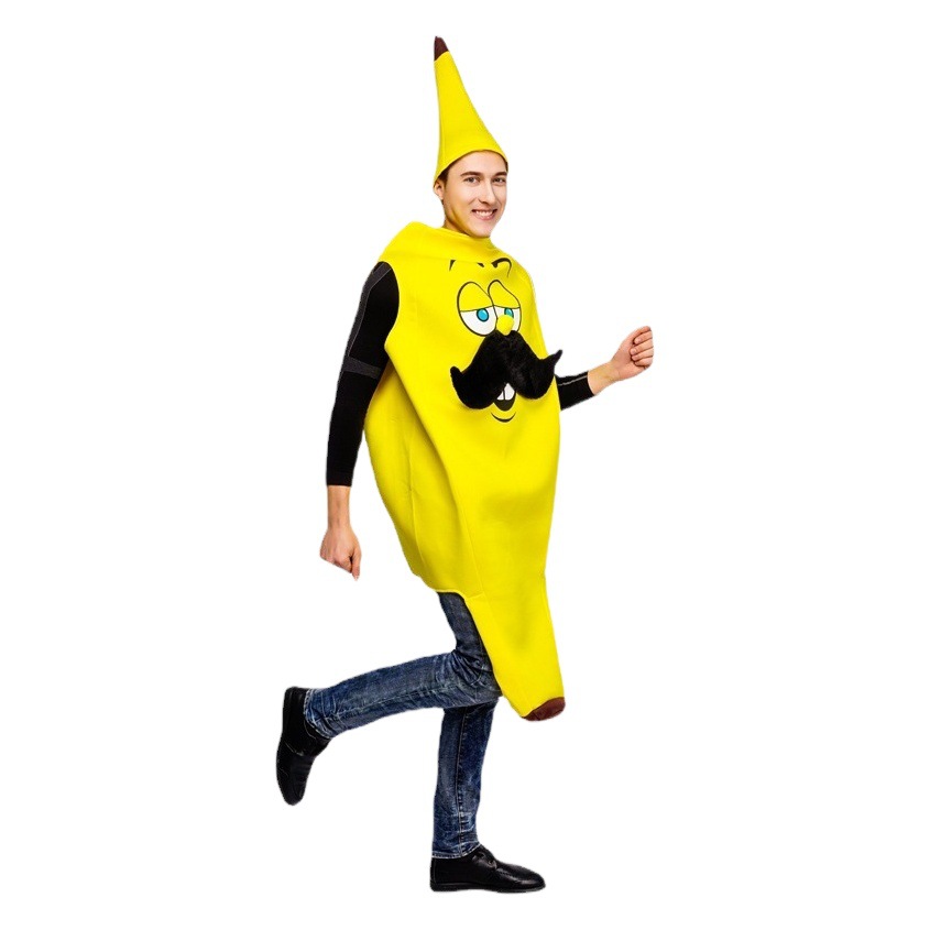 Parodia plátano pareja barba plátano beso Banana Halloween fiesta carnaval Cosplay traje