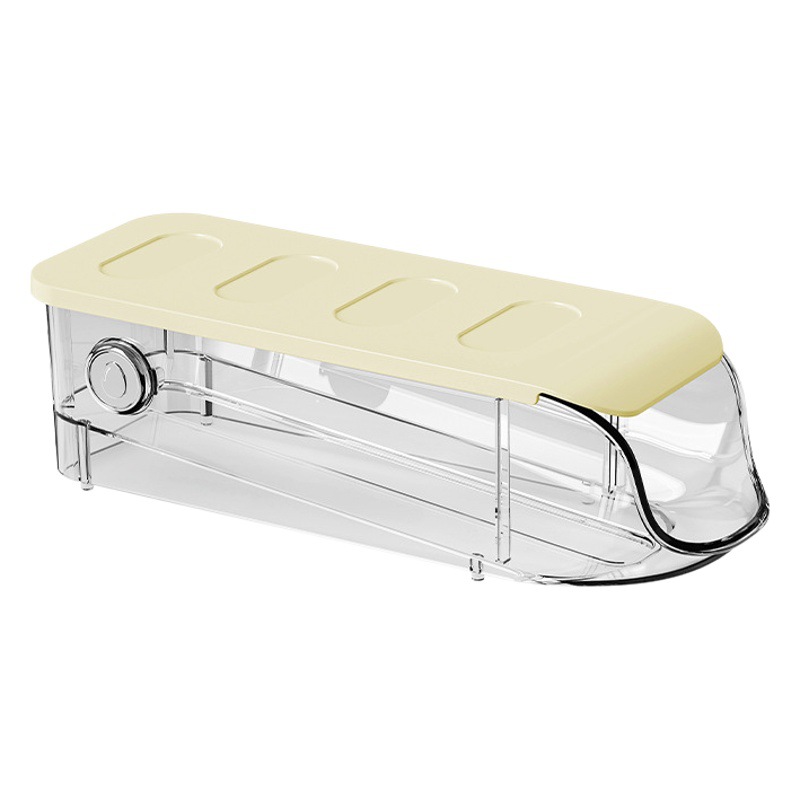 Caja de almacenamiento de huevos de una sola fila laminación superposición de múltiples capas refrigerador creativo puerta lateral de almacenamiento y organización artefacto