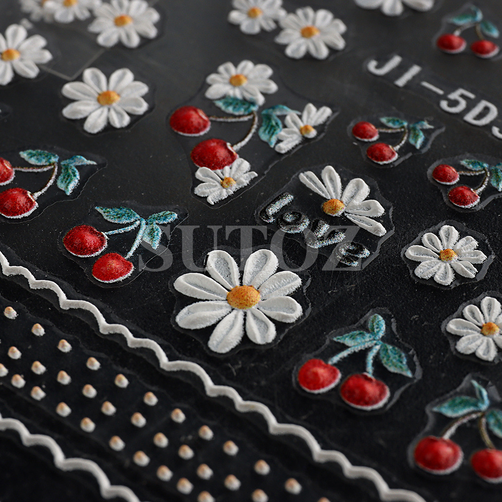 5g Weight Nail Patches Nail Supplies 1 Set Quantity Sweet Flower Stickers Nail Patches 1 Set